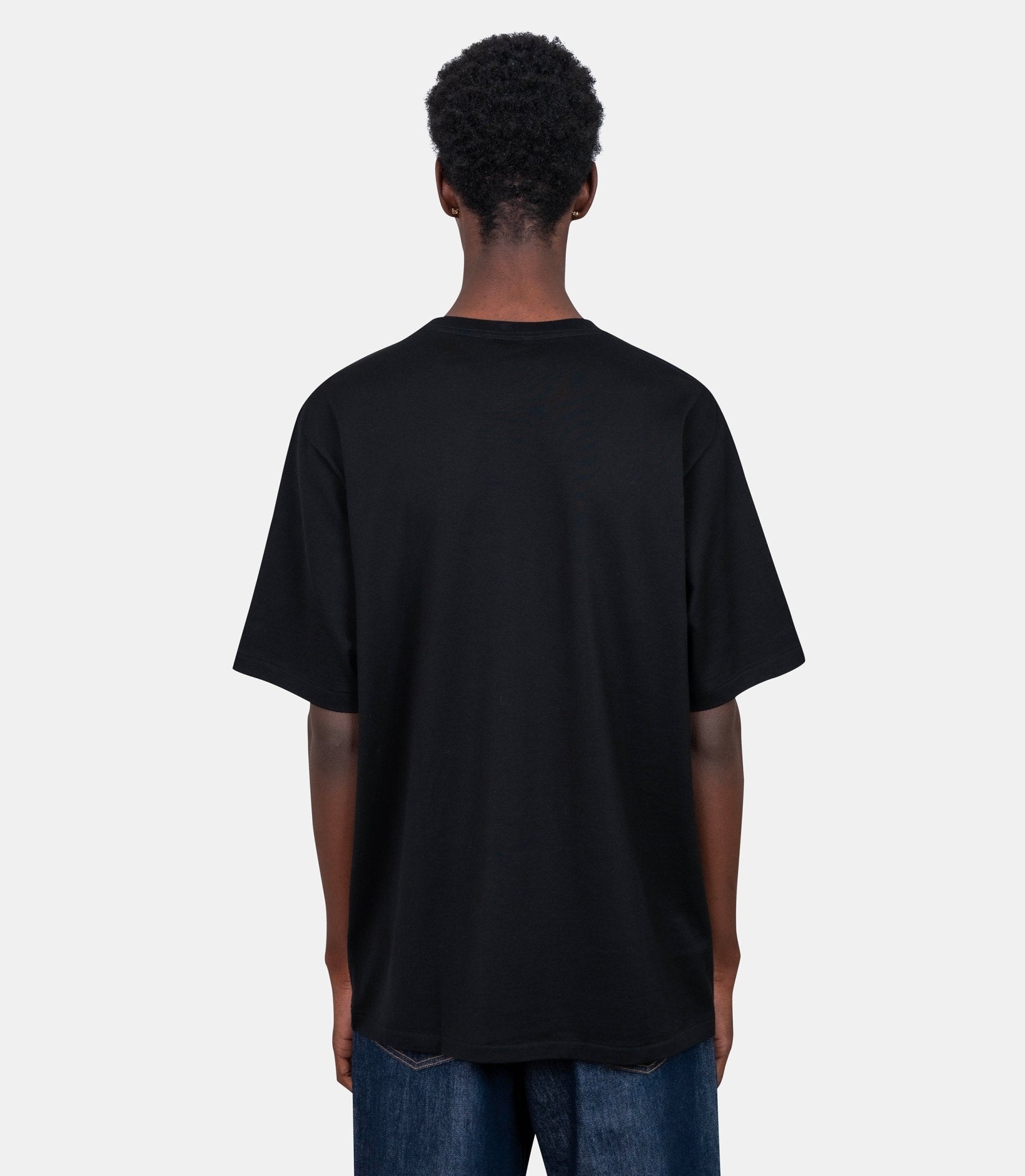 T-shirt luster plaiting - A00P02GT - black - 4 - Auralee