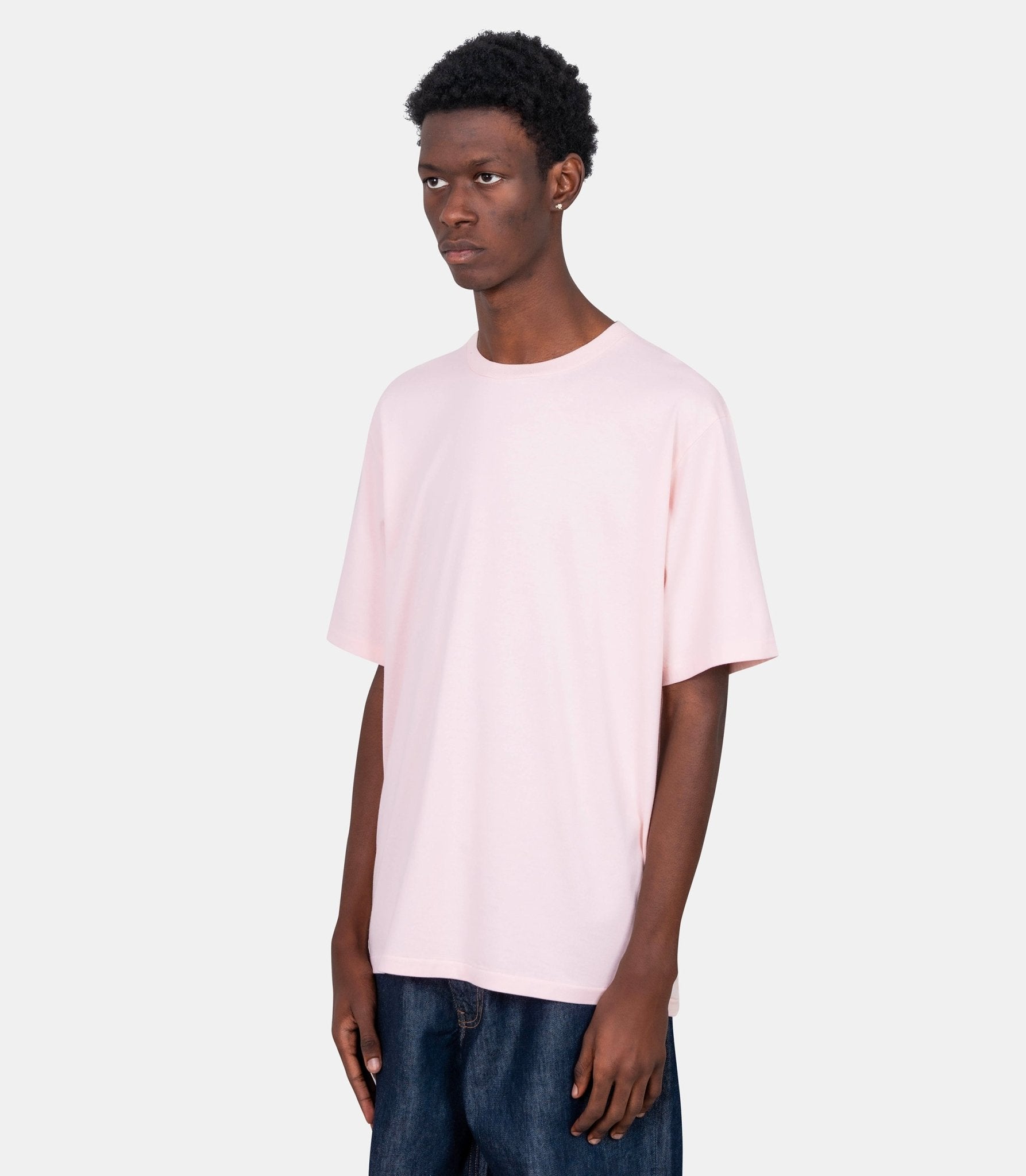T-shirt luster plaiting - A00P02GT - palepink - 4 - Auralee