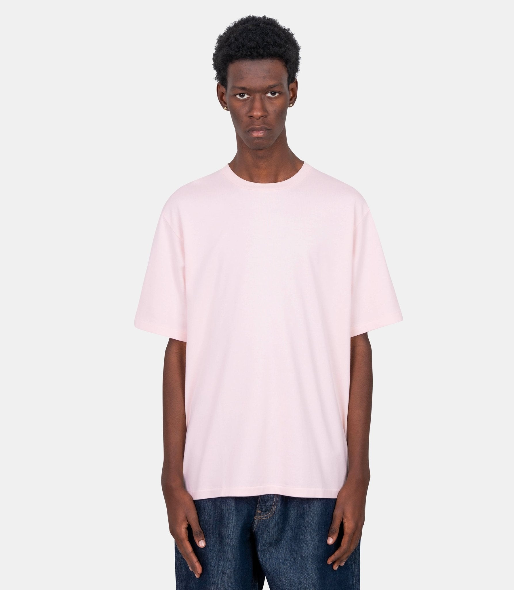 T-shirt luster plaiting - A00P02GT - palepink - 4 - Auralee