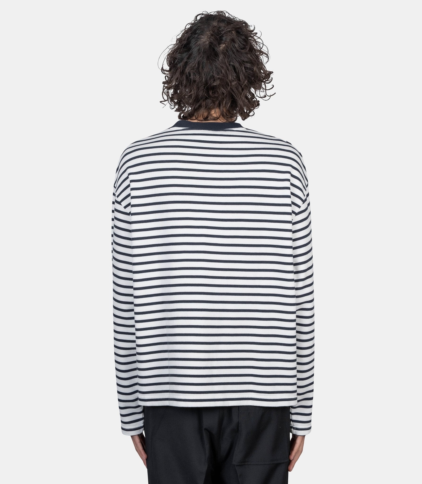T-shirt manches longues à rayures - 1140-navy-S - Bram’s fruit