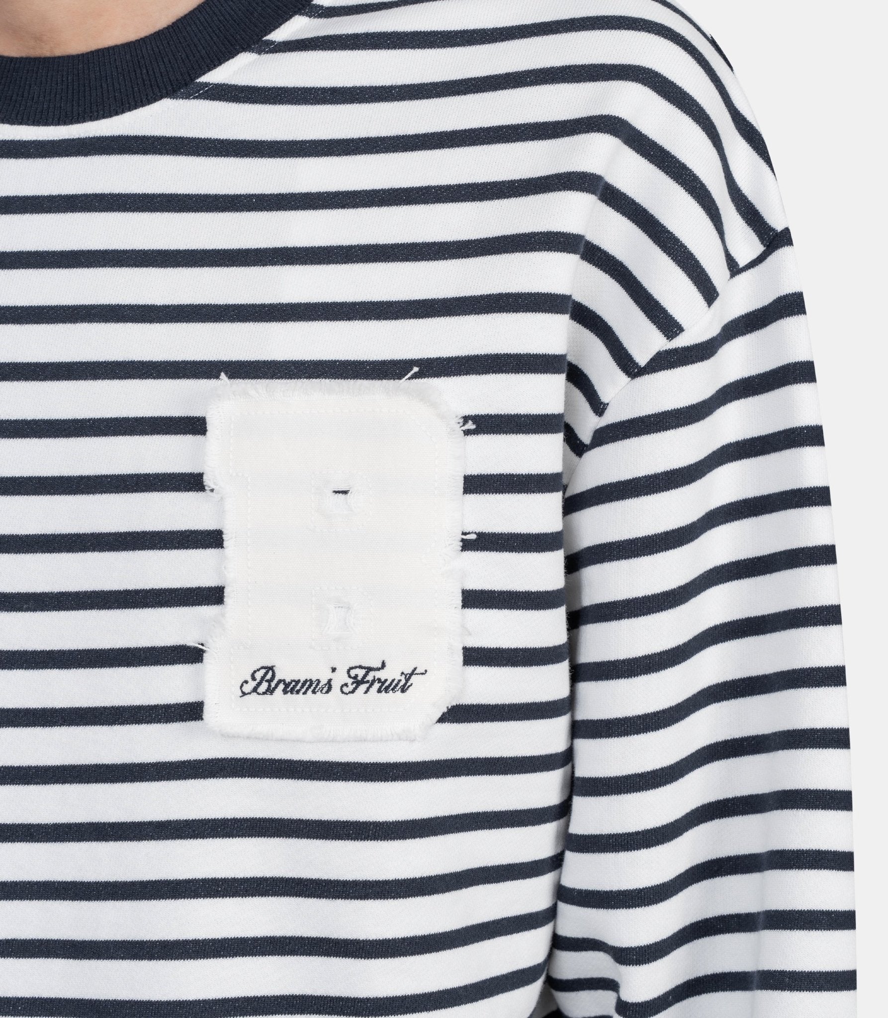 T-shirt manches longues à rayures - 1140-navy-S - Bram’s fruit
