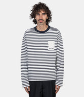 T-shirt manches longues à rayures - 1140-navy-S - Bram’s fruit
