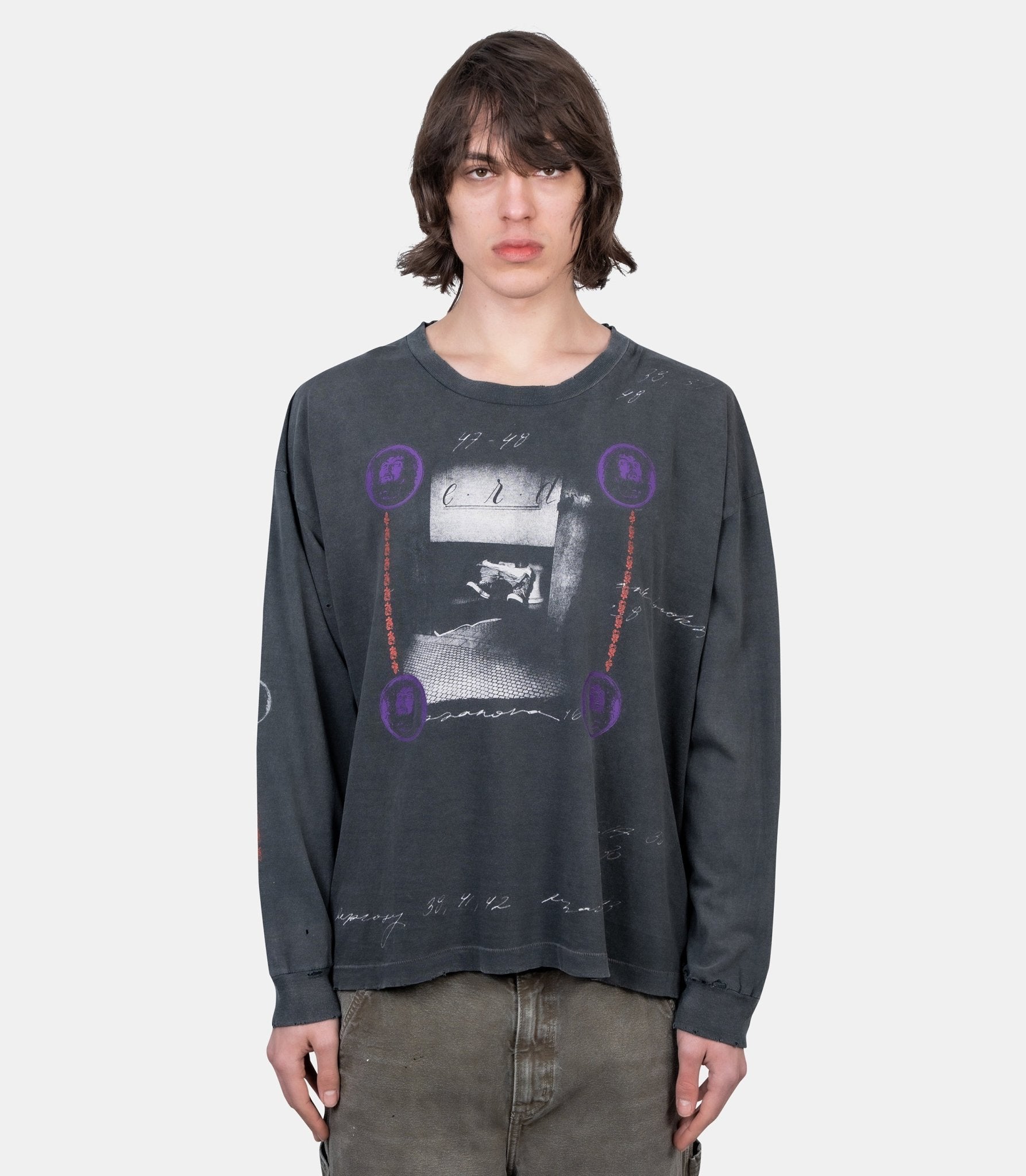 T-shirt manches longues bathroom stall - 010-889-M - Enfants riches déprimés