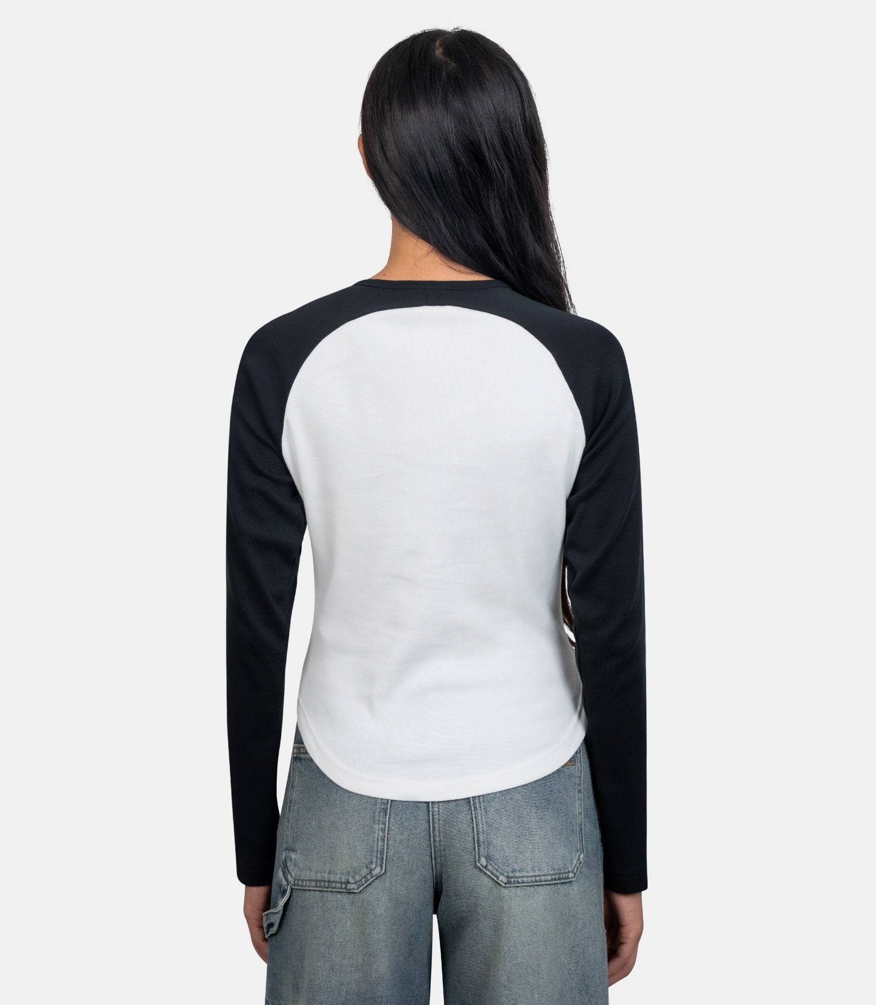 T-shirt manches longues contraste cercle - 325JTS228JS0203 - 0098 - XS - Courrèges