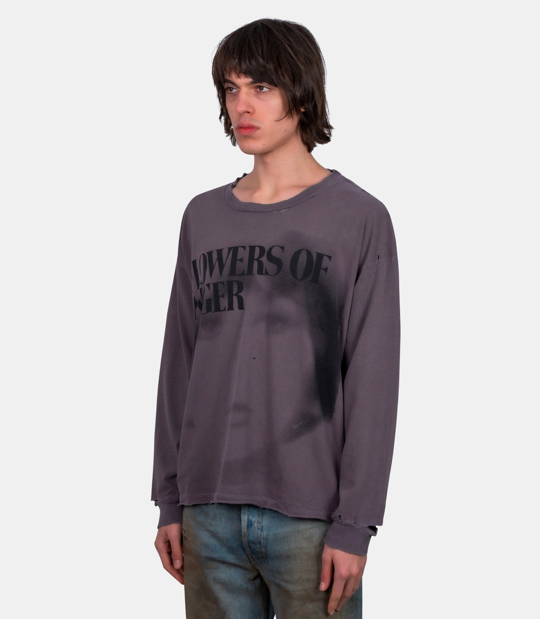 T-shirt manches longues flowers of anger - 010-890-M - Enfants riches déprimés