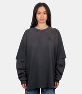 T-shirt manches longues heavy cotton washed effect - A1050044-252-XS - Ganni