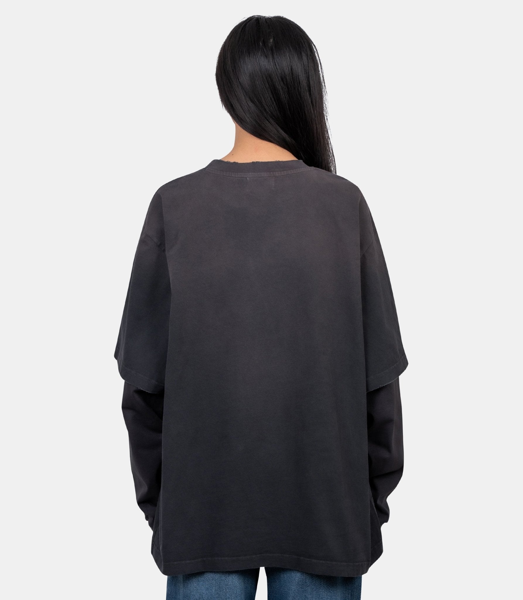 T-shirt manches longues heavy cotton washed effect - A1050044-252-XS - Ganni