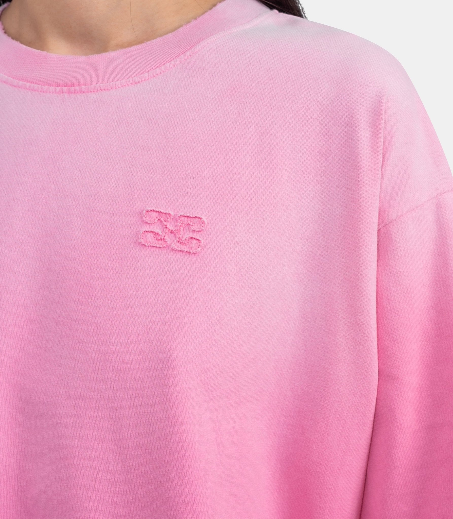 T-shirt manches longues heavy cotton washed effect - A1050044-868-XS - Ganni