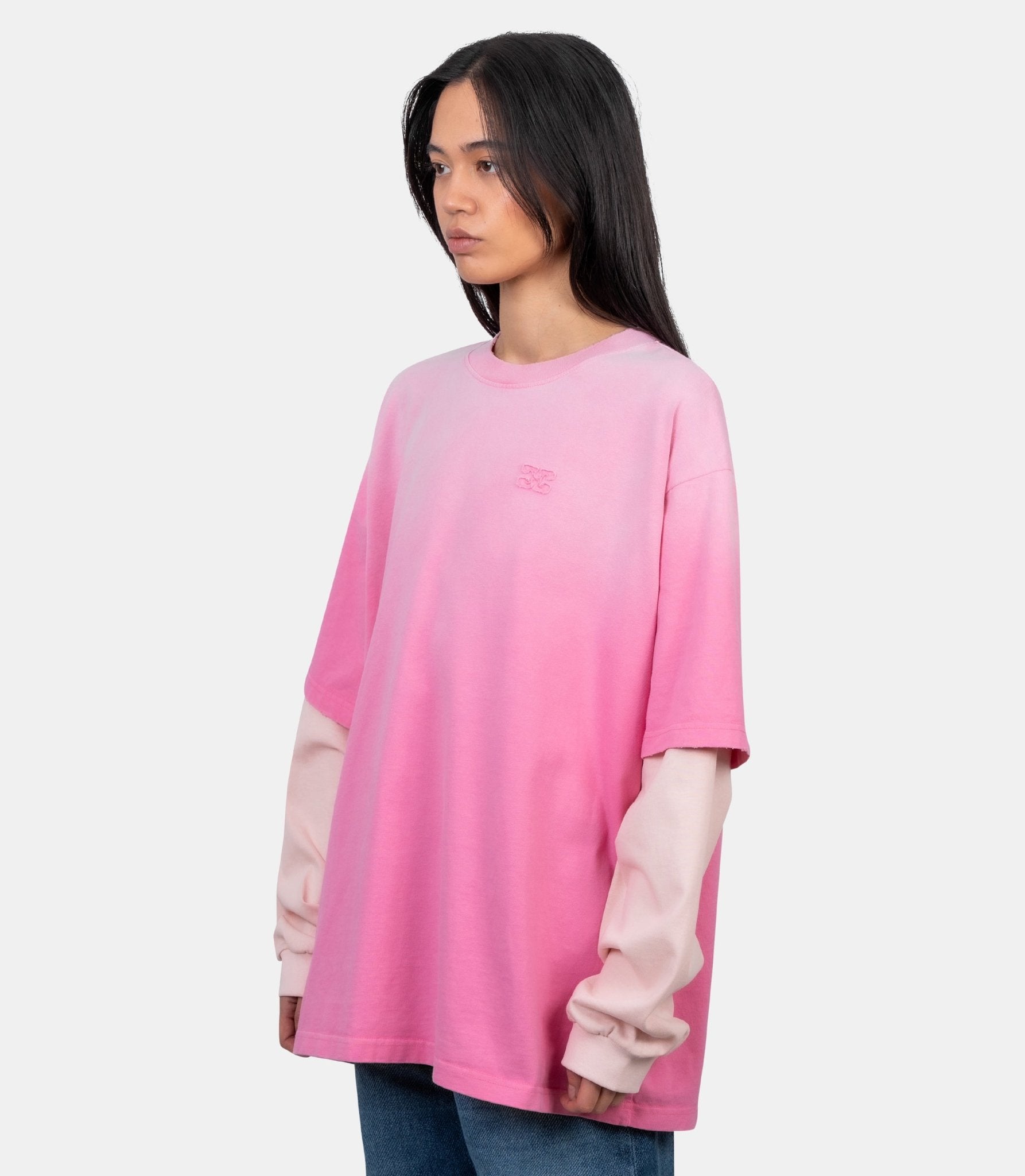 T-shirt manches longues heavy cotton washed effect - A1050044-868-XS - Ganni