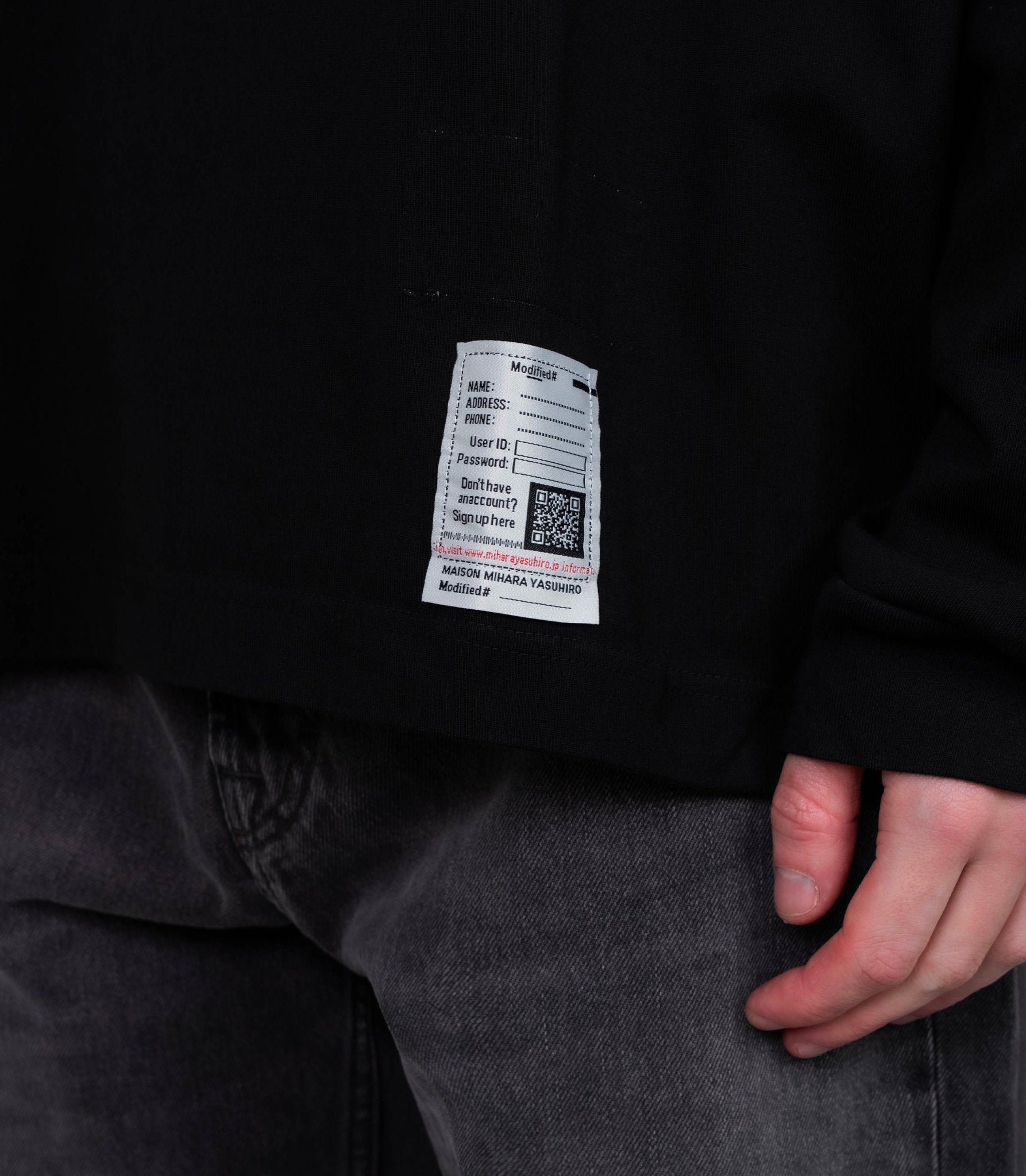 T-shirt manches longues - A15LT652-BLACK-44 - Mihara yasuhiro