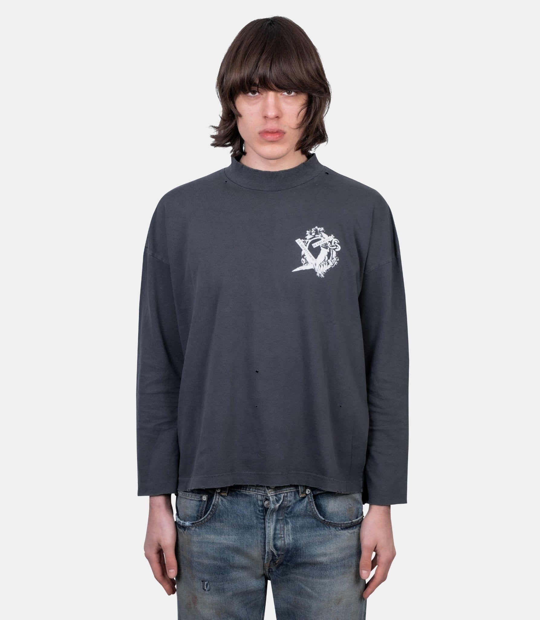 T-shirt manches longues mockneck un secret - 010-900-M - Enfants riches déprimés