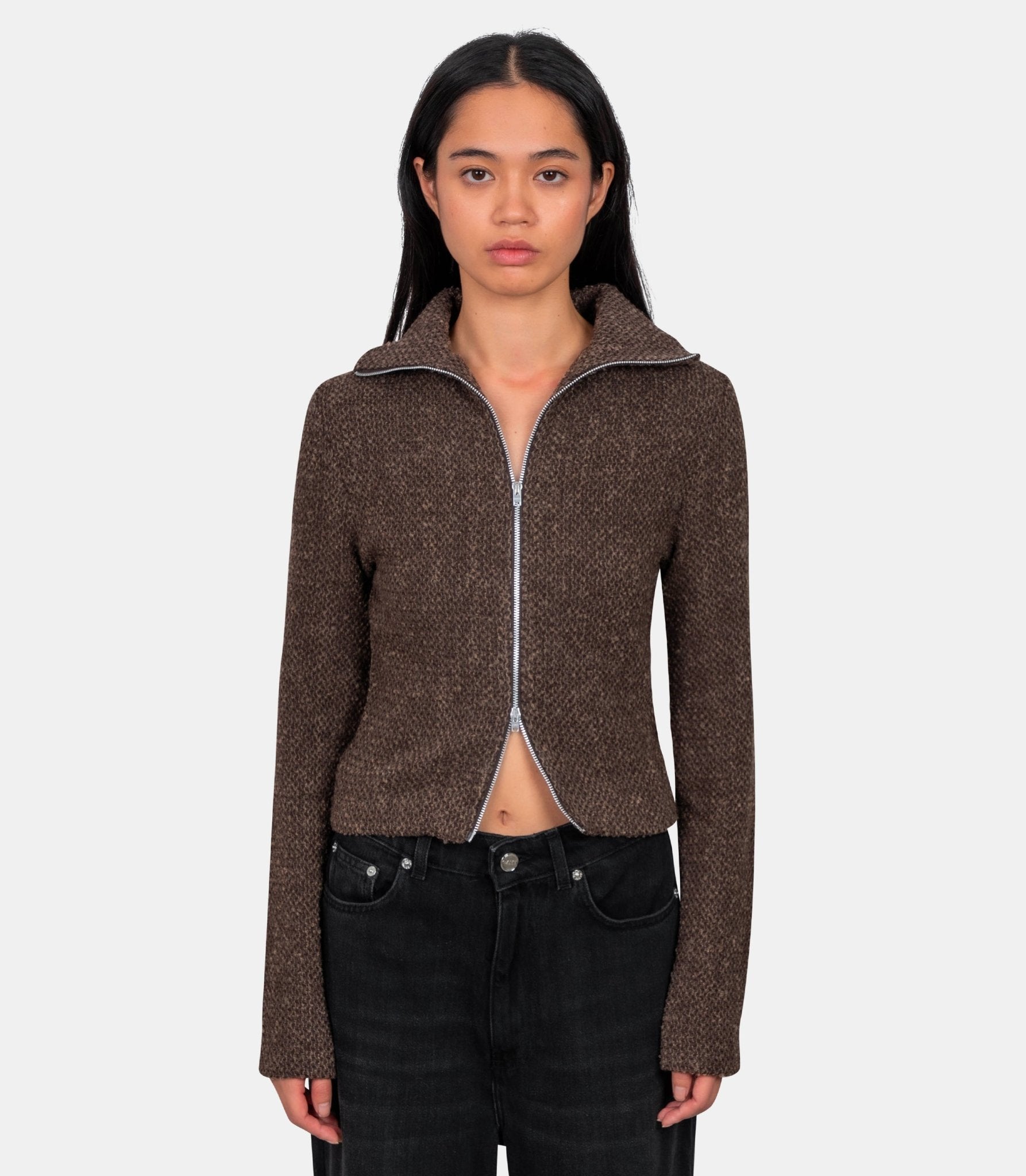 T-shirt manches longues slim zip - W4256SB-34 - Our legacy