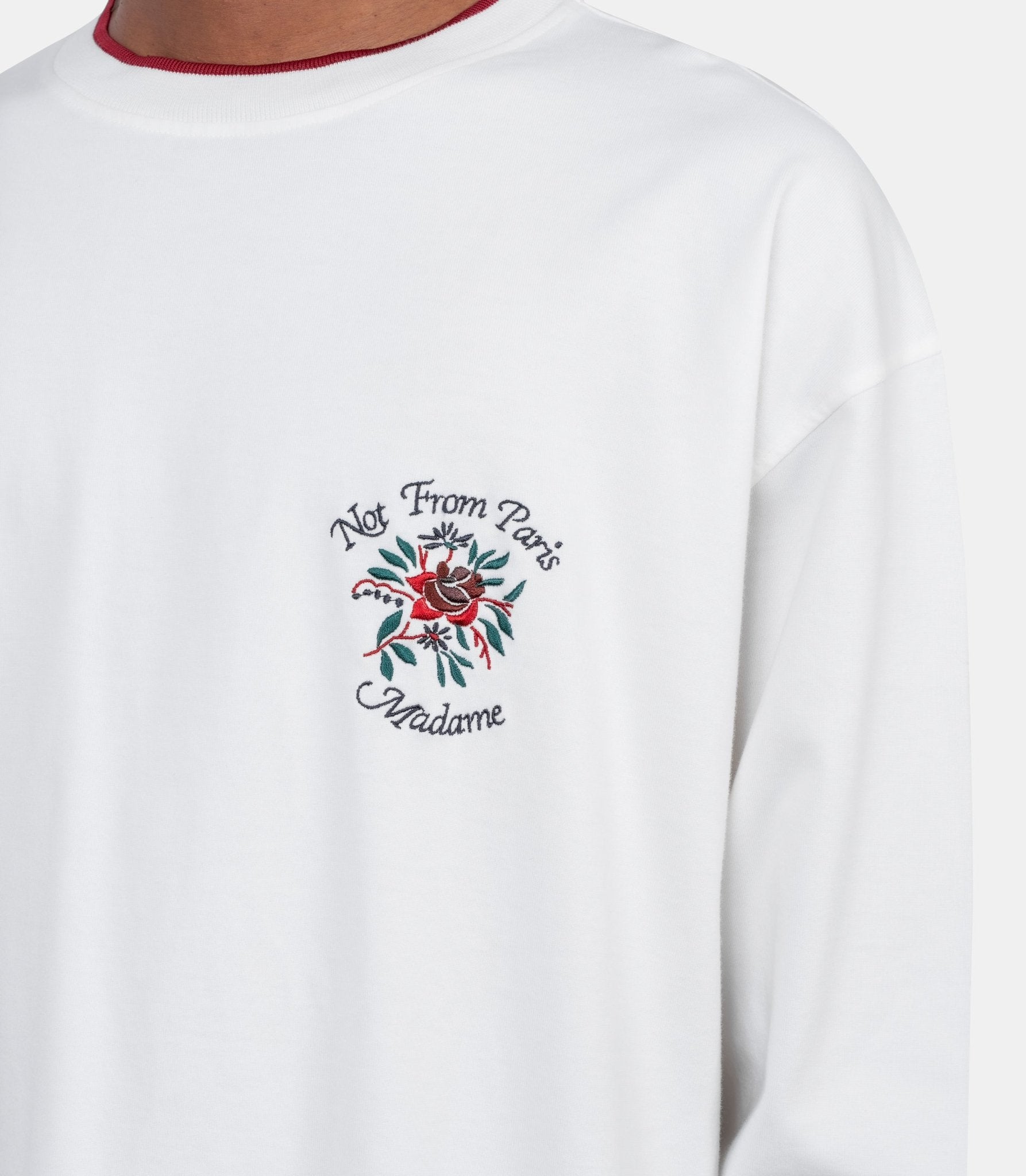 T-shirt manches longues slogan rose - J-TS287-CO248-OW-XS - Drôle de monsieur