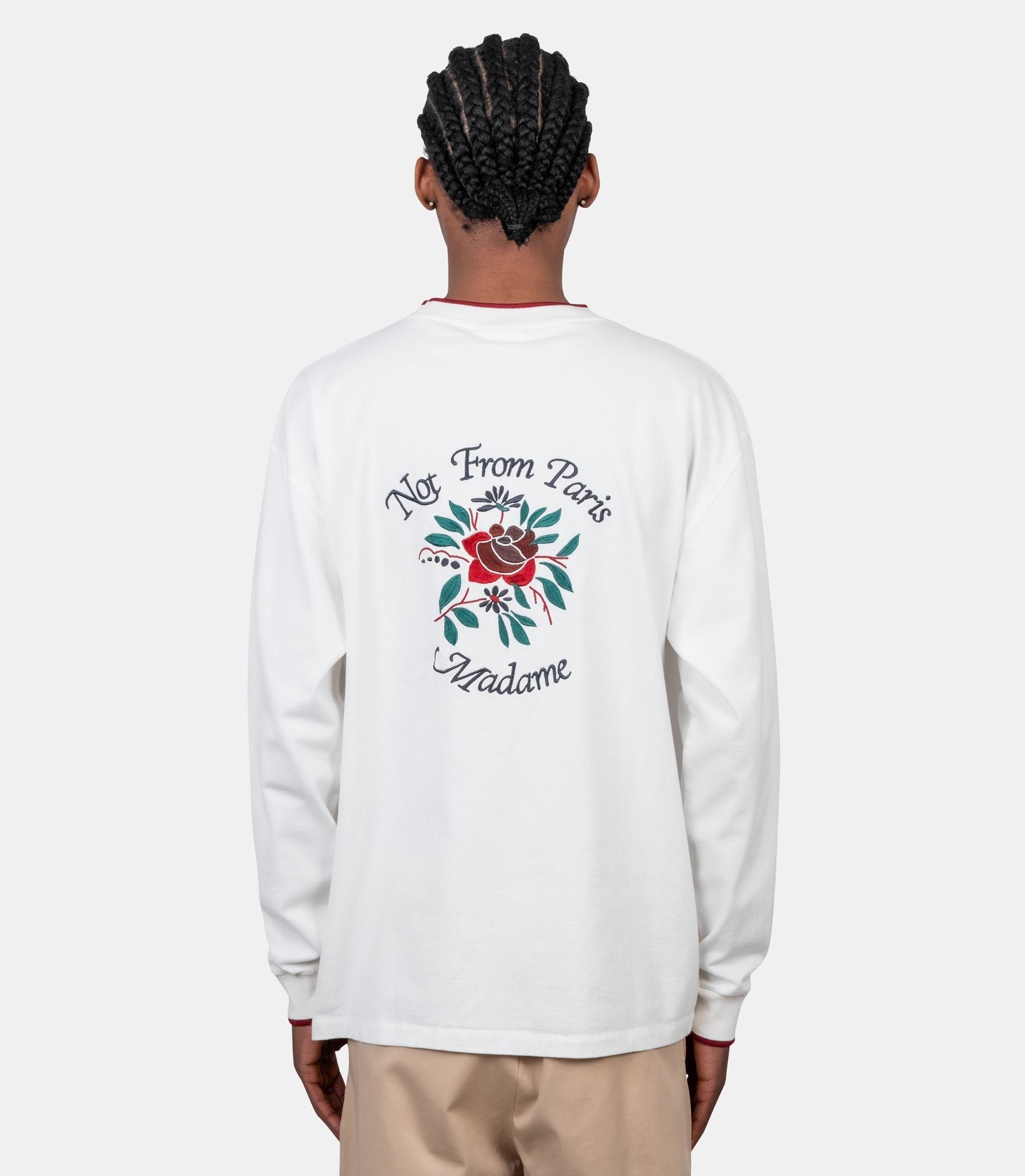 T-shirt manches longues slogan rose - J-TS287-CO248-OW-XS - Drôle de monsieur