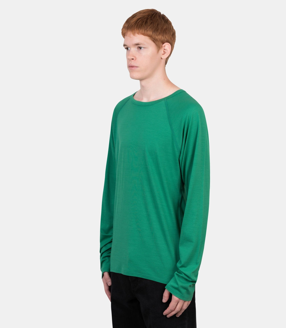 T-shirt raglan polar jersey-TSH23-JWV-EMERALD-WOOL-M-Rier