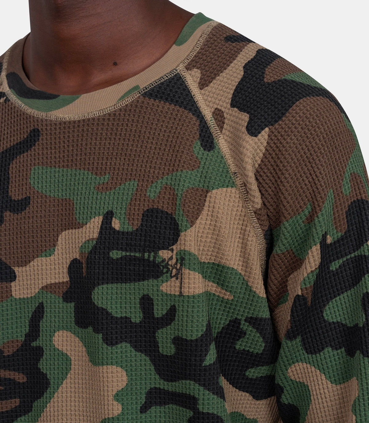 T-shirt raglan thermal basic stock-1140356-0423-S-Stüssy