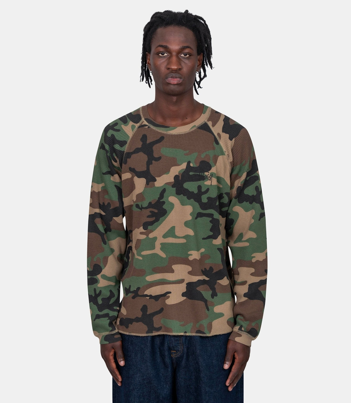 T-shirt raglan thermal basic stock-1140356-0423-S-Stüssy