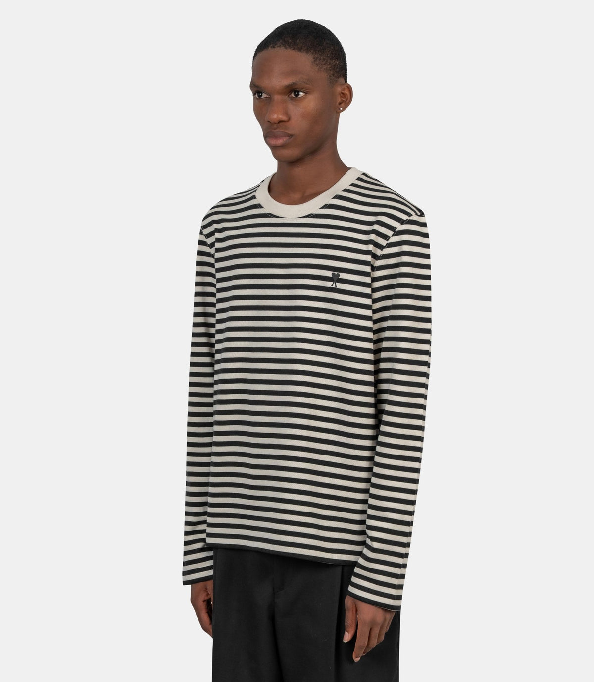 T-shirt rayé manches longues ami de cœur-UTS414.JE0241.044-XS-Ami paris