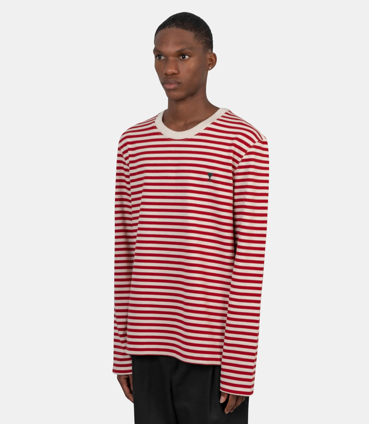 T-shirt rayé manches longues ami de cœur-UTS414.JE0241.A202-XS-Ami paris