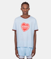 T-shirt ringer running heart-AZ-DLAR-RINGER-BLUE-S-Alex zono