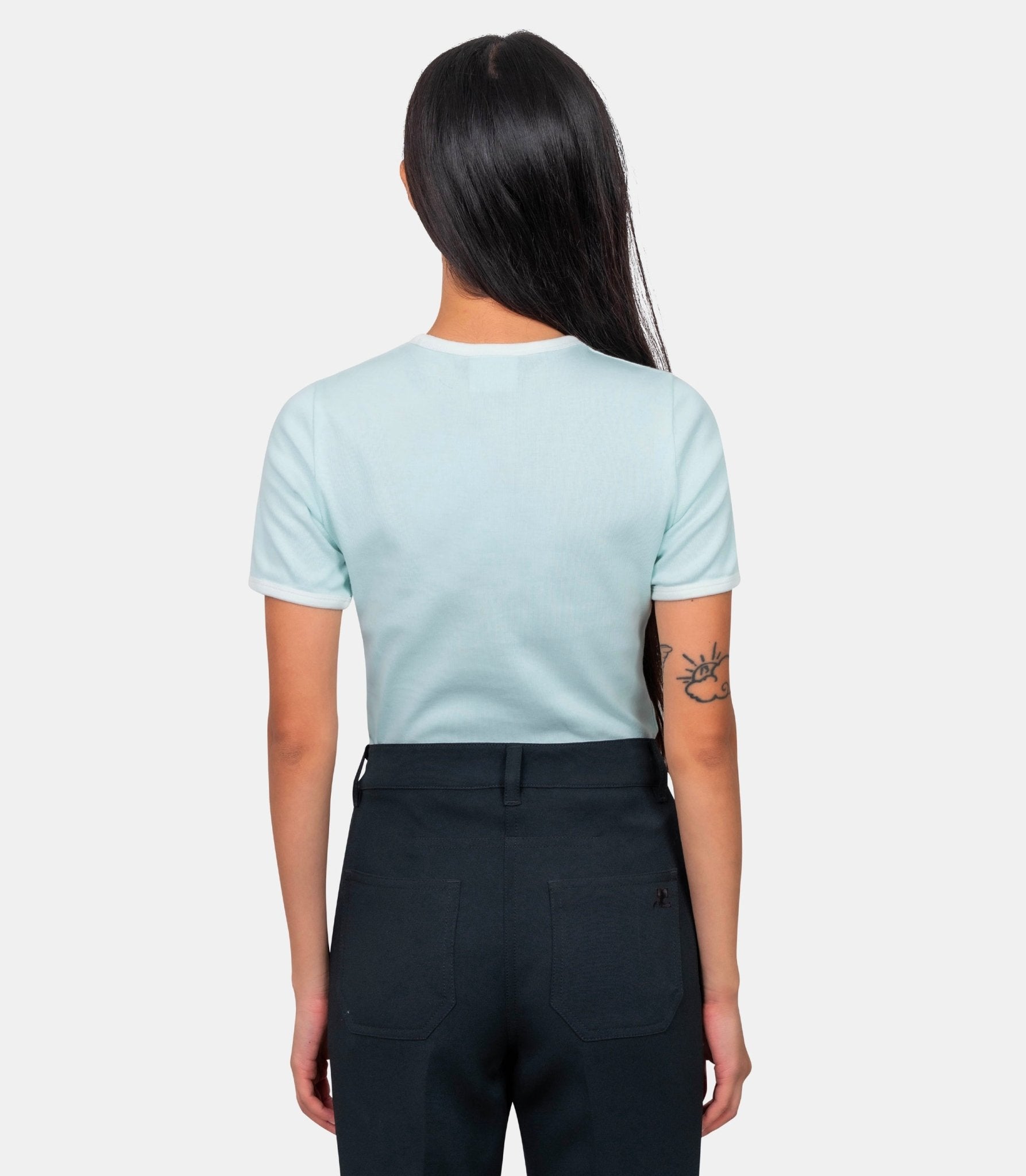 T-shirt signature contraste - 125JTS017JS0203-B216-S - Courrèges