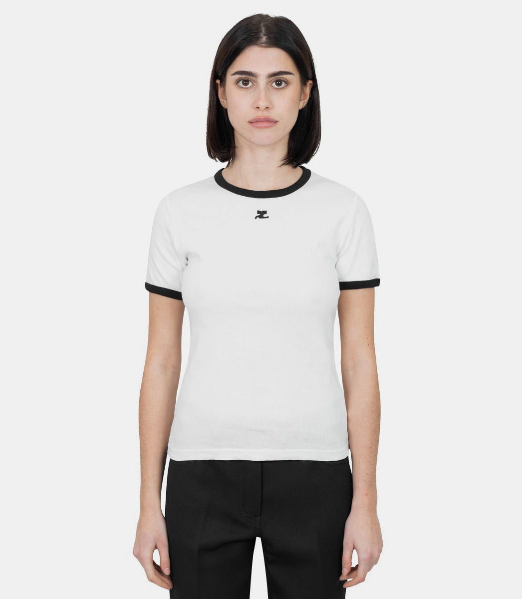 T-shirt signature contraste - VESJTS017JS0070-0098-S - Courrèges