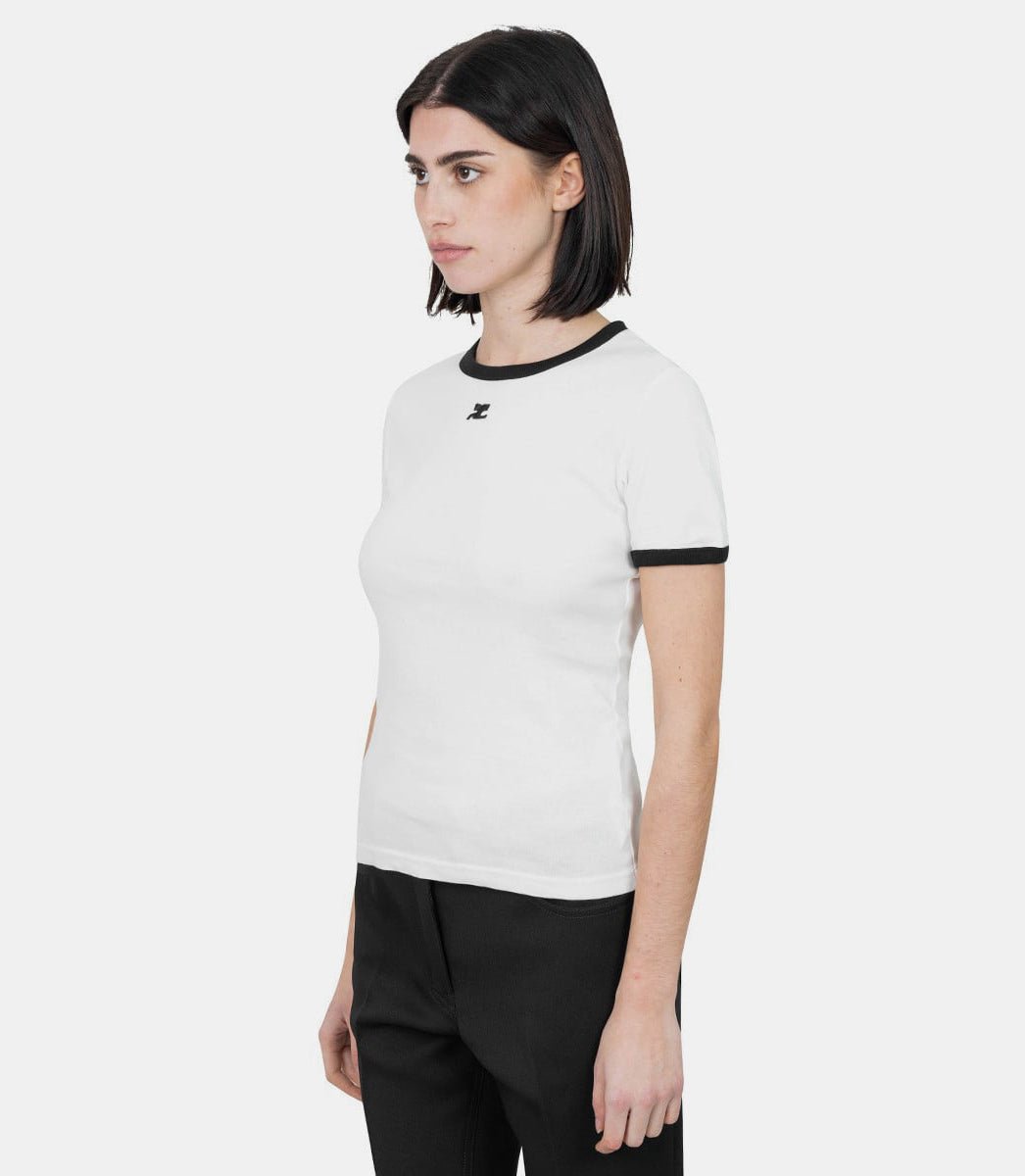 T-shirt signature contraste - VESJTS017JS0070-0098-S - Courrèges