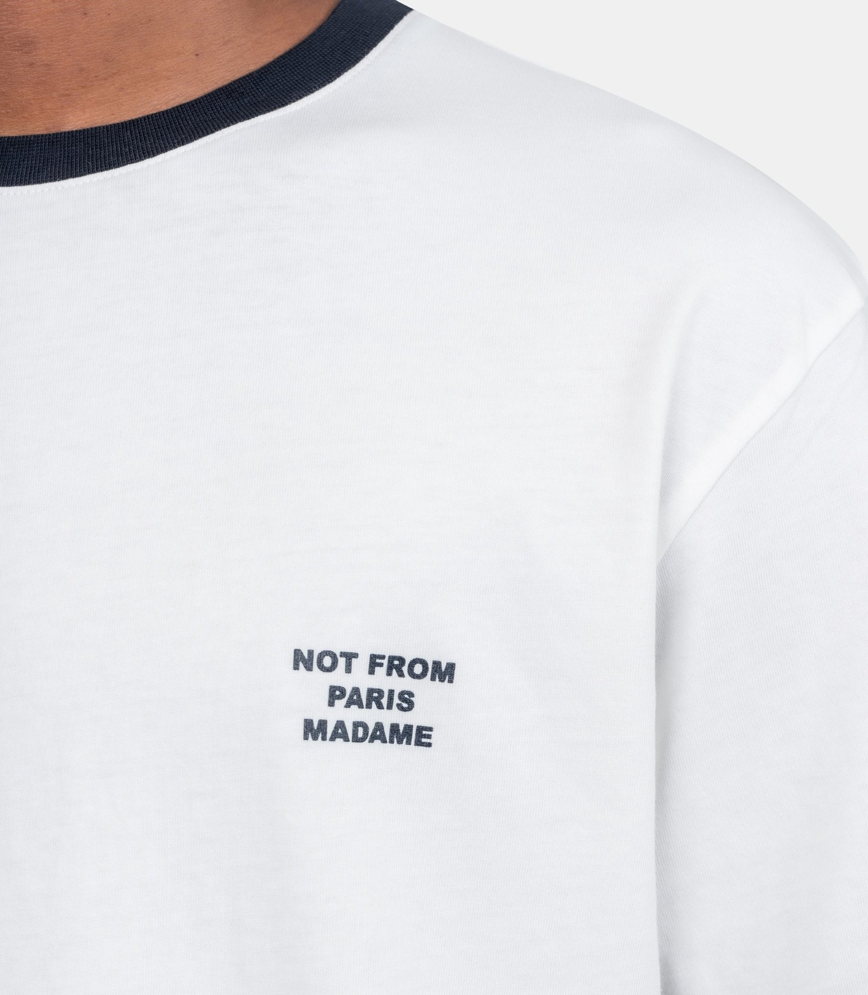 T-shirt slogan contrasté-PERM-TS339-CO311-OW-S-Drôle de monsieur