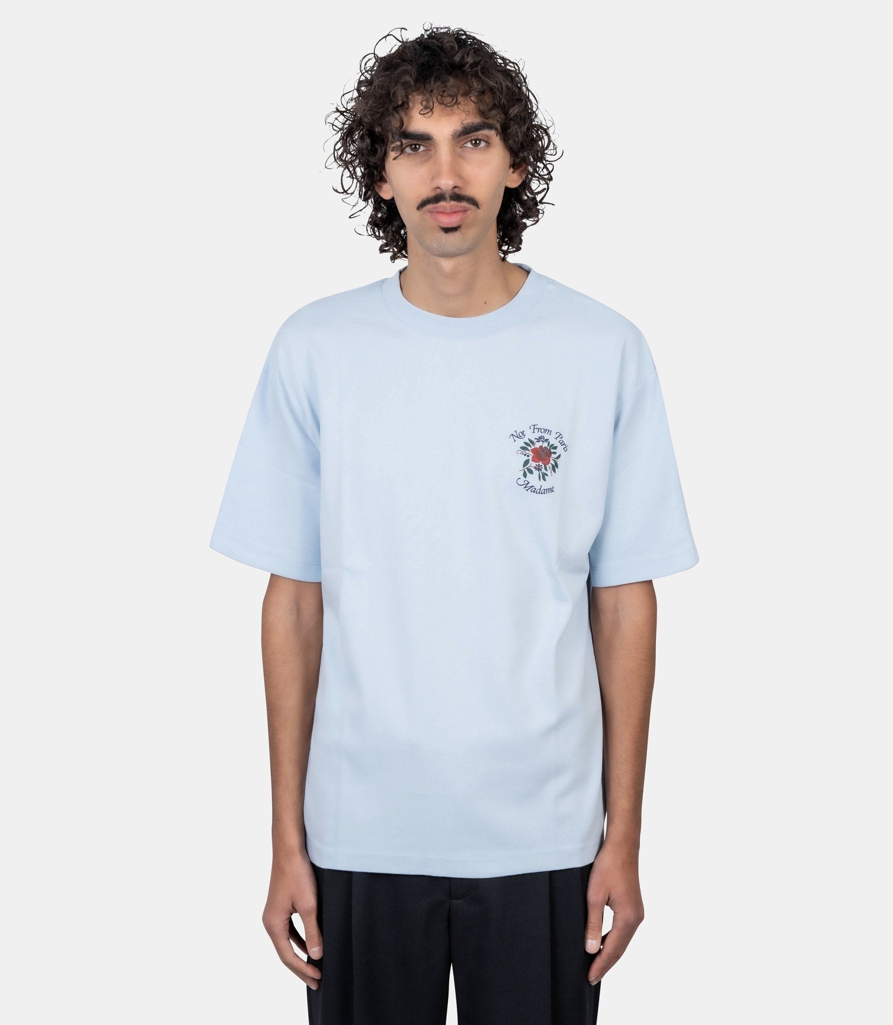 T-shirt slogan rose - J-TS210-CO002-LBE-XS - Drôle de monsieur