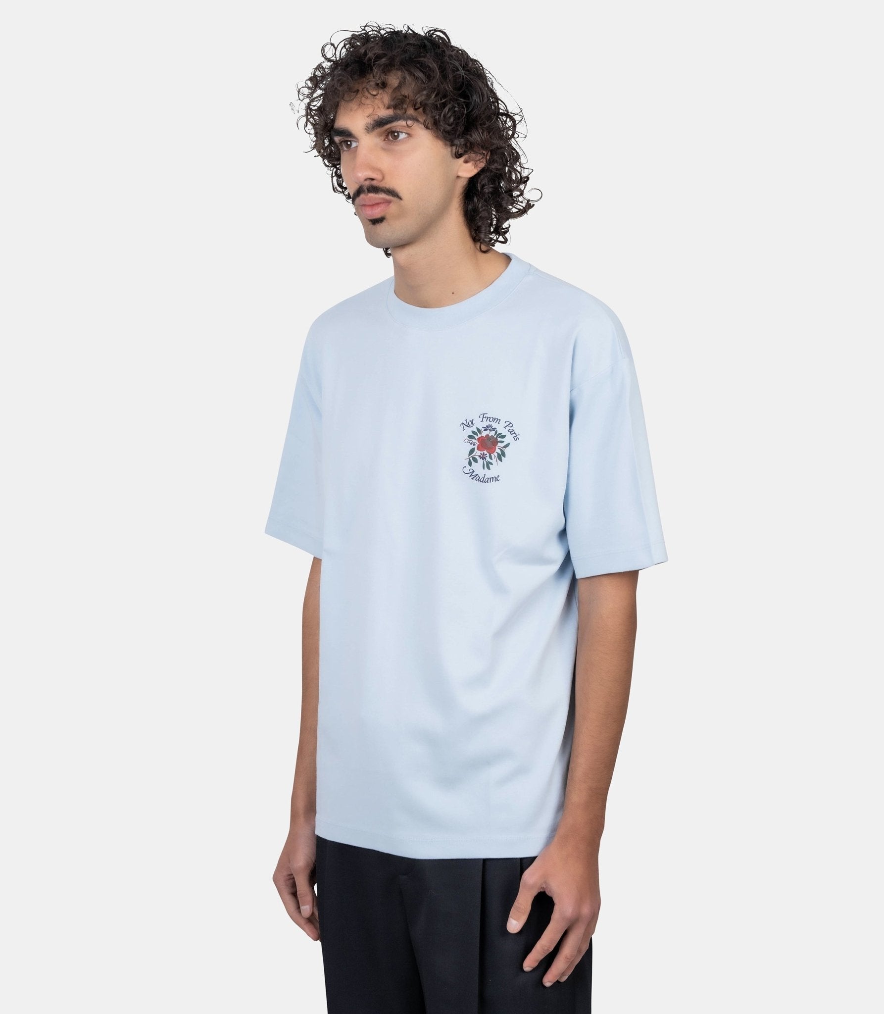 T-shirt slogan rose - J-TS210-CO002-LBE-XS - Drôle de monsieur