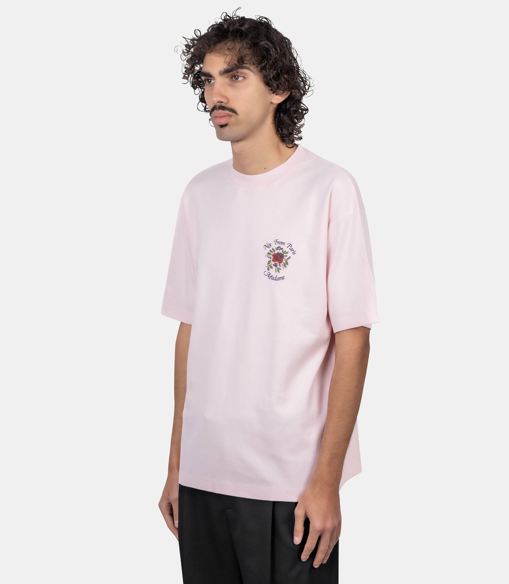 T-shirt slogan rose - J-TS210-CO002-LPI-XS - Drôle de monsieur