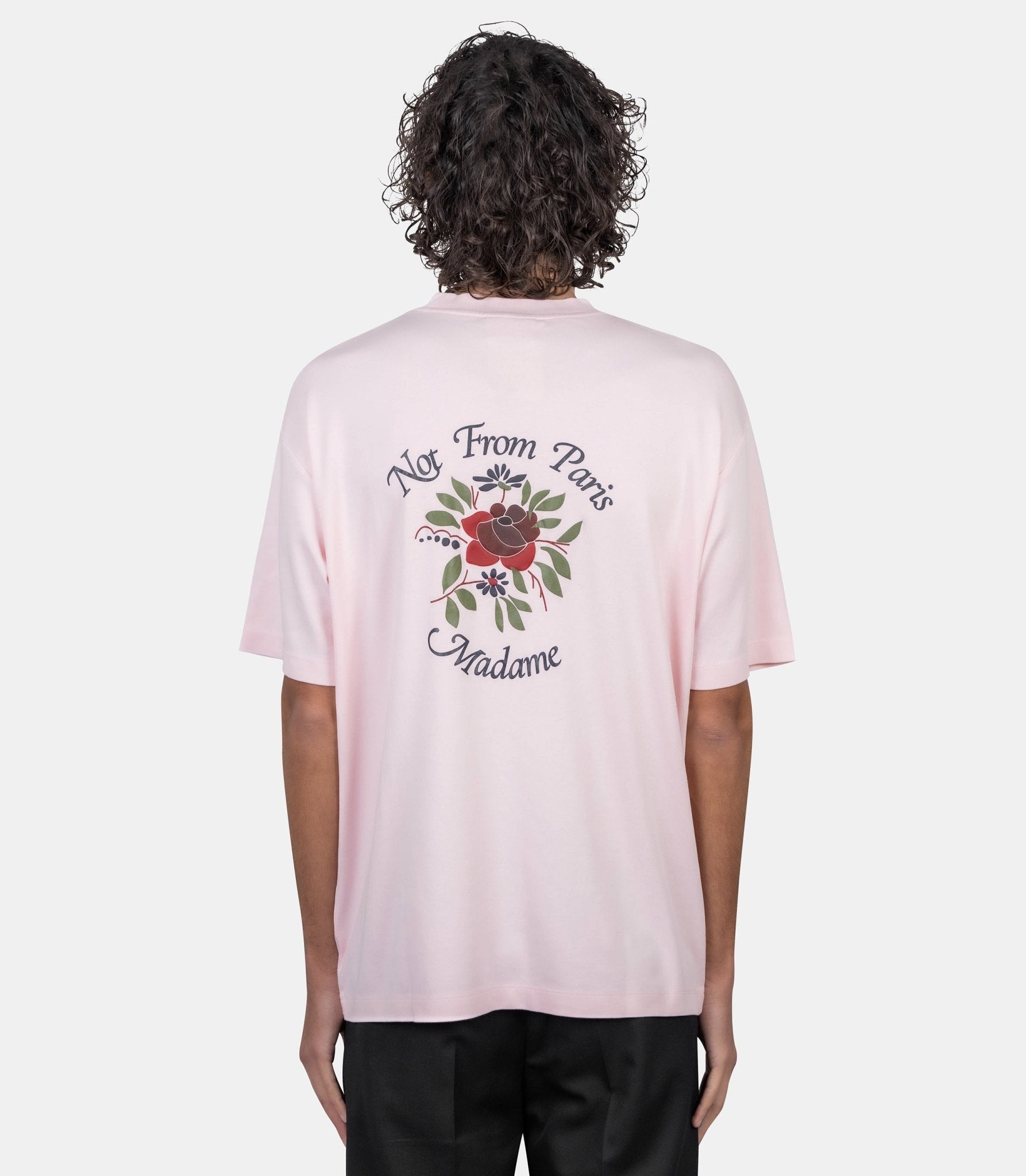 T-shirt slogan rose - J-TS210-CO002-LPI-XS - Drôle de monsieur