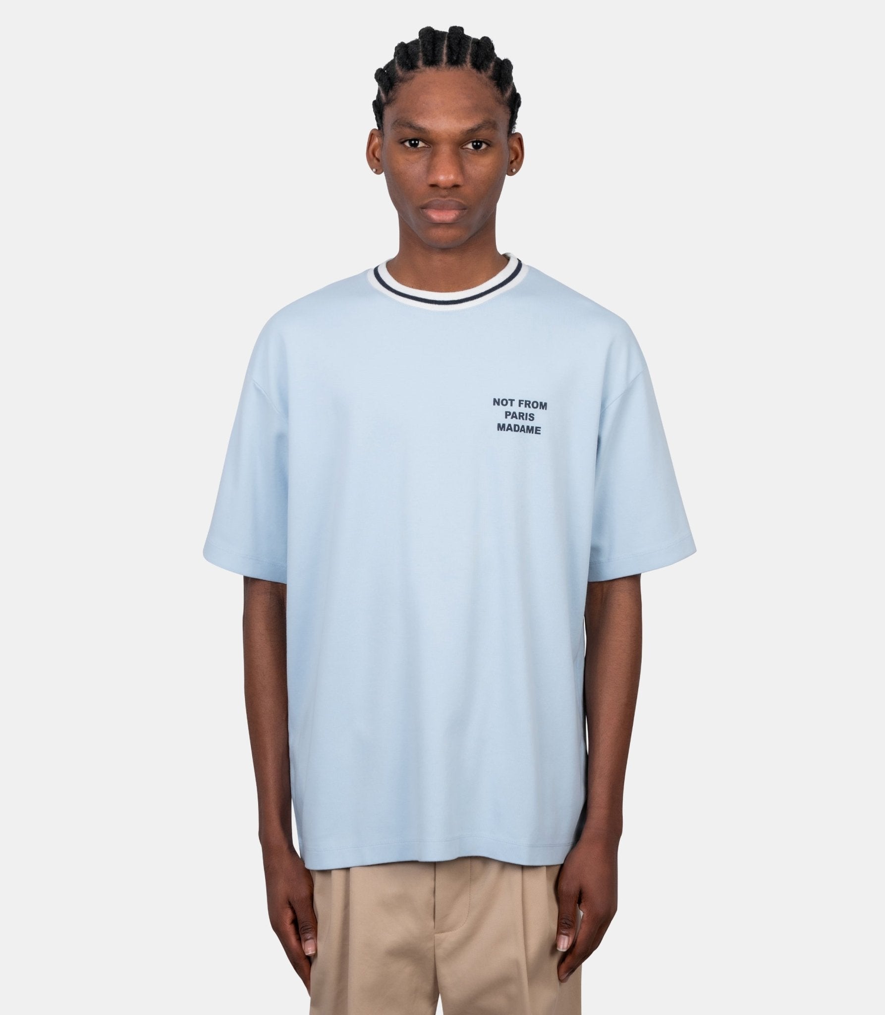 T-shirt slogan sport - J-TS189-CO002-LBE-S - Drôle de monsieur