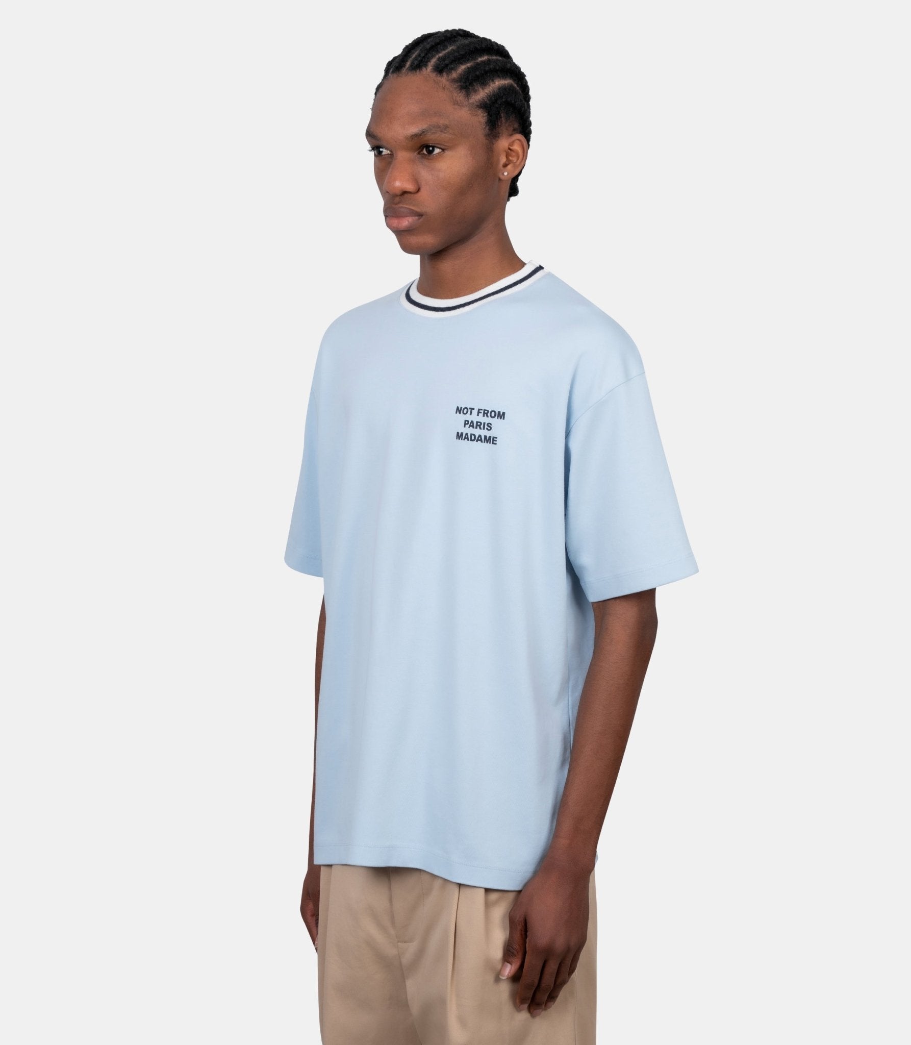 T-shirt slogan sport - J-TS189-CO002-LBE-S - Drôle de monsieur