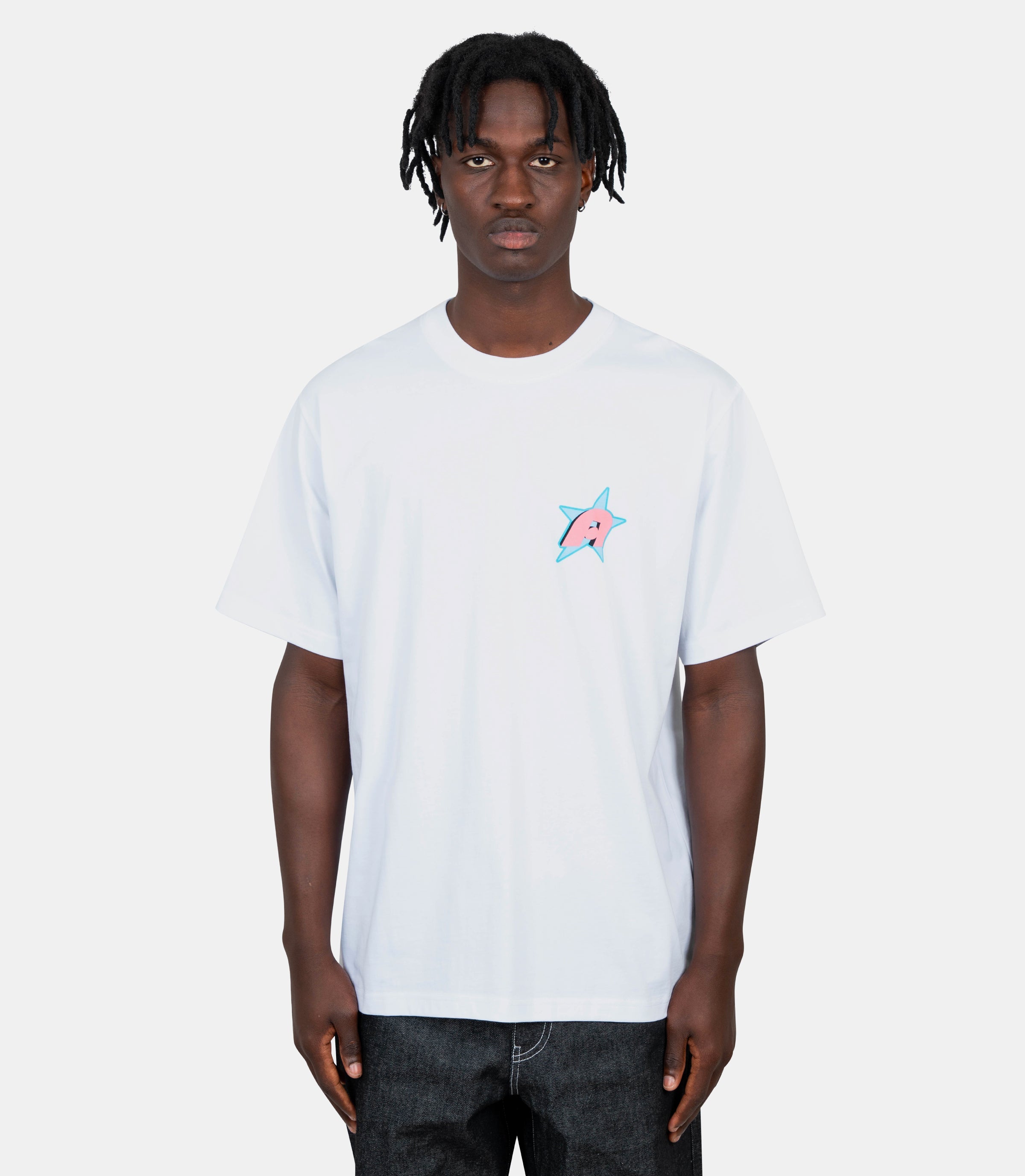 T-shirt ss star "A" - AWK - SP25 - TS010 - WH - S - Awake ny