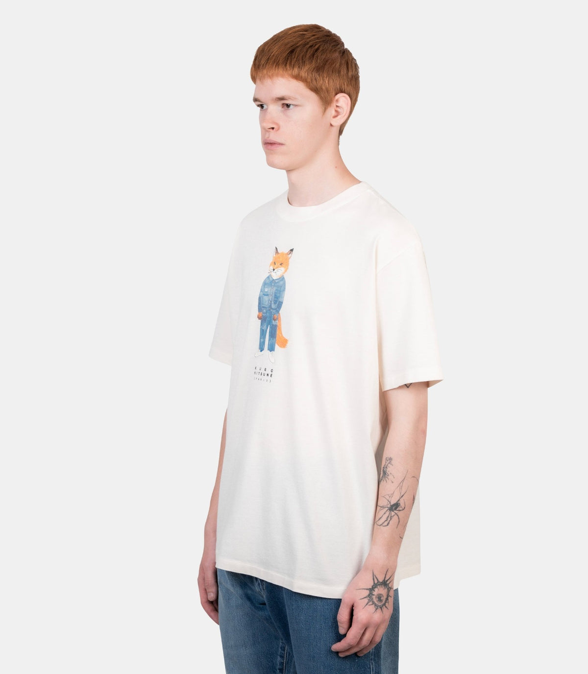 T-shirt the crafted fox tee x kuro-990016-0383-S-Maison kitsuné