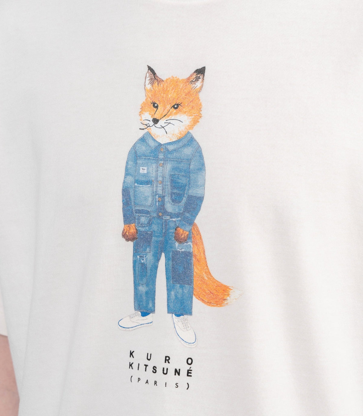 T-shirt the crafted fox tee x kuro-990016-0383-S-Maison kitsuné