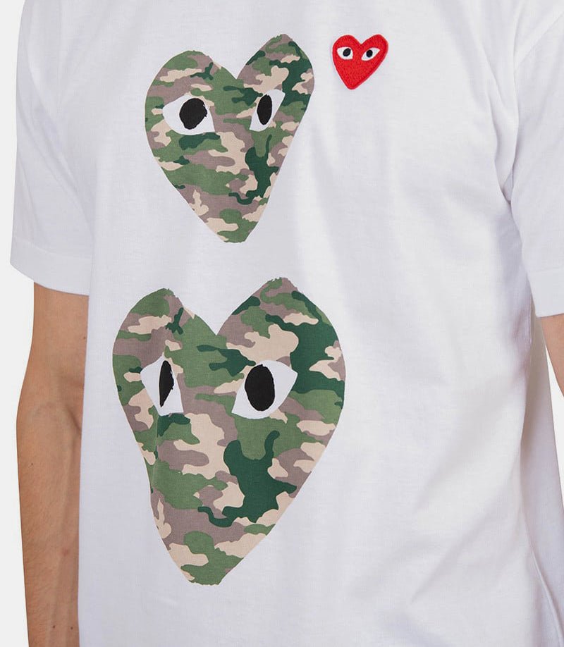 T-shirt triple logo camouflageAX - T246 - 051 - 1 - SComme des garçons play