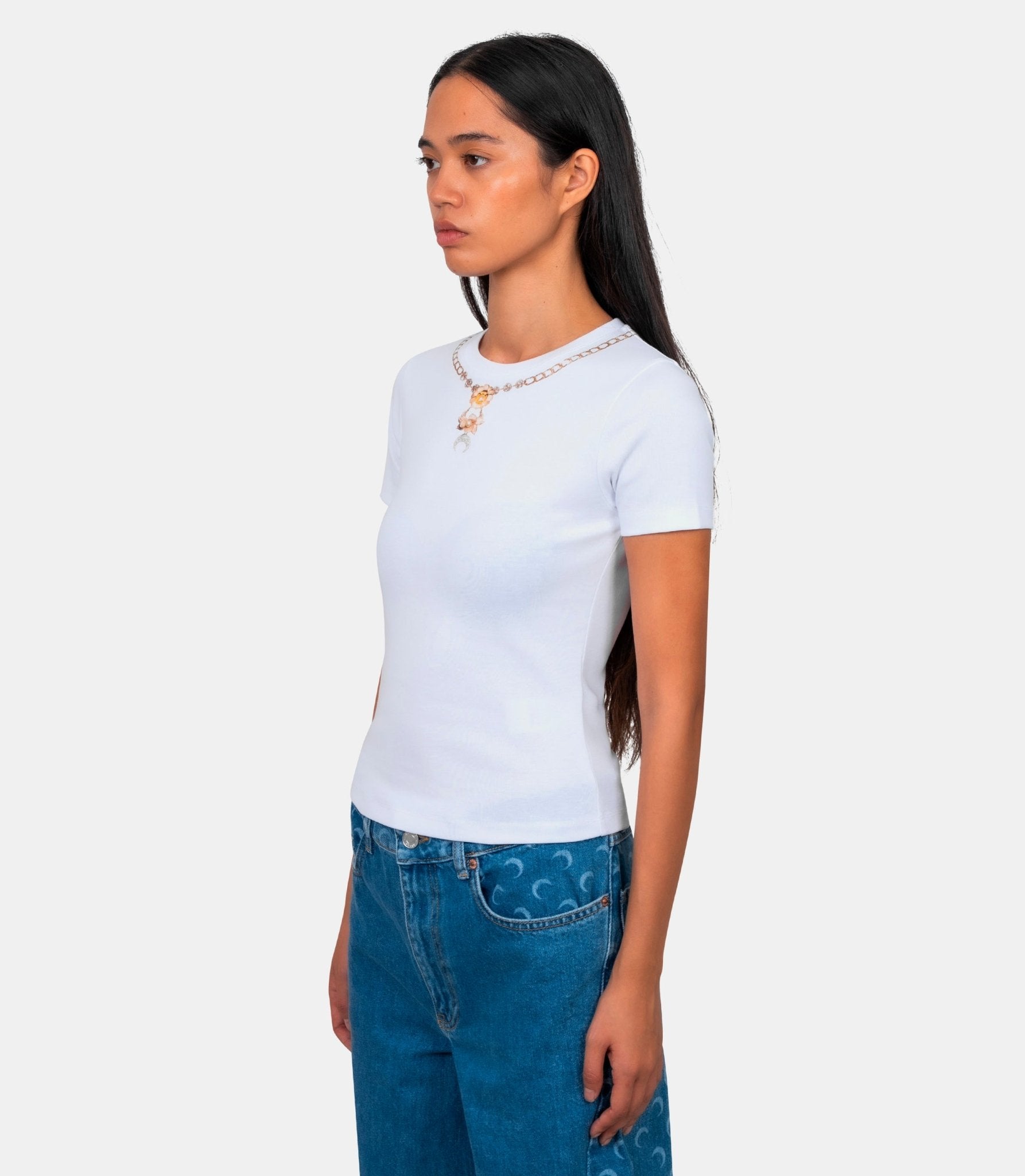 T-shirt trompe l’œil - WTT012ACJER0092 - CJER0092 - XS - Marine serre