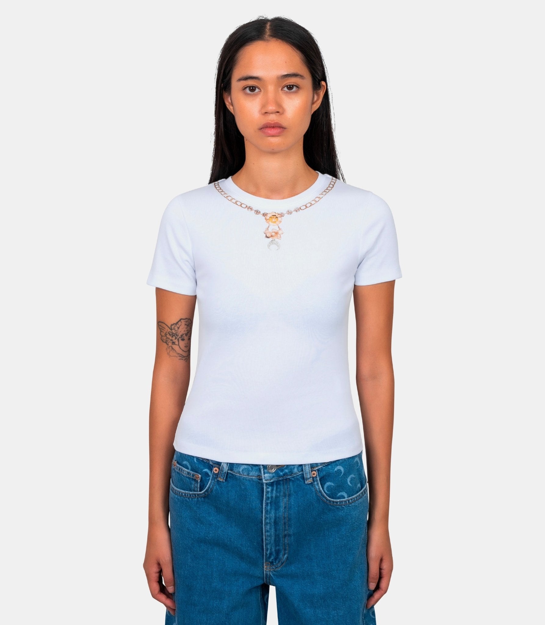 T-shirt trompe l’œil - WTT012ACJER0092 - CJER0092 - XS - Marine serre