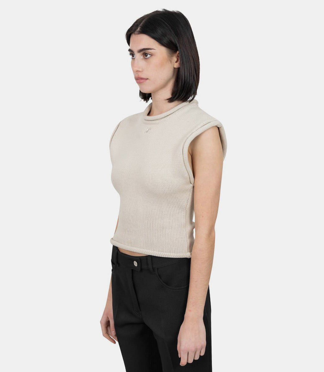 Tank top en maille coton125MDE116FI0066 - 1021 - XSCourrèges
