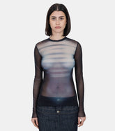 Top crewneck mesh neck print "le mâle"25/33 - F - TO257 - T576 - 595601 - XSJean paul gaultier