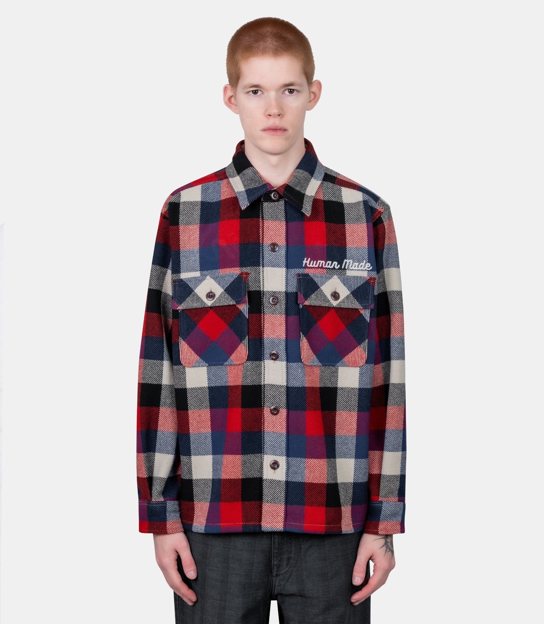 Veste à carreaux - HM30SH013-M - Human made