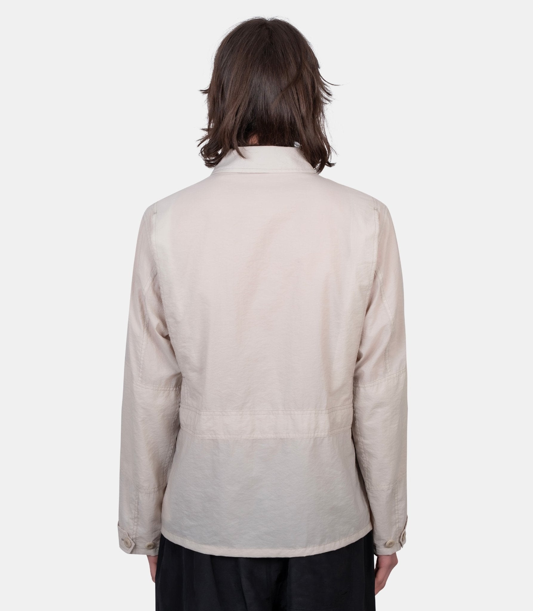Veste à poches 3d en coton technique lavé - OW1240-LF1563-BG282-48 - Lemaire