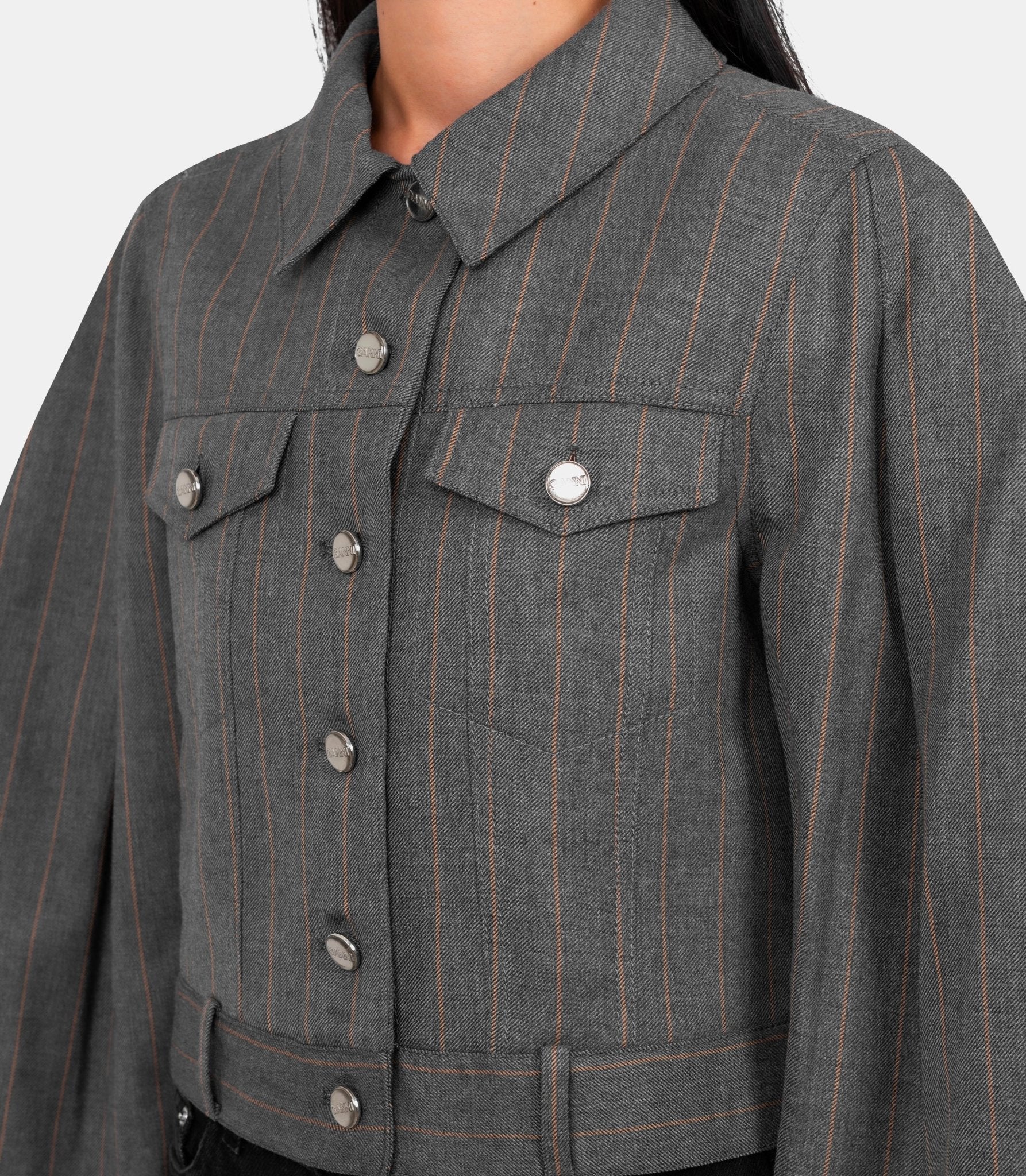 Veste à rayures - W0760 - 205 - 34 - Ganni