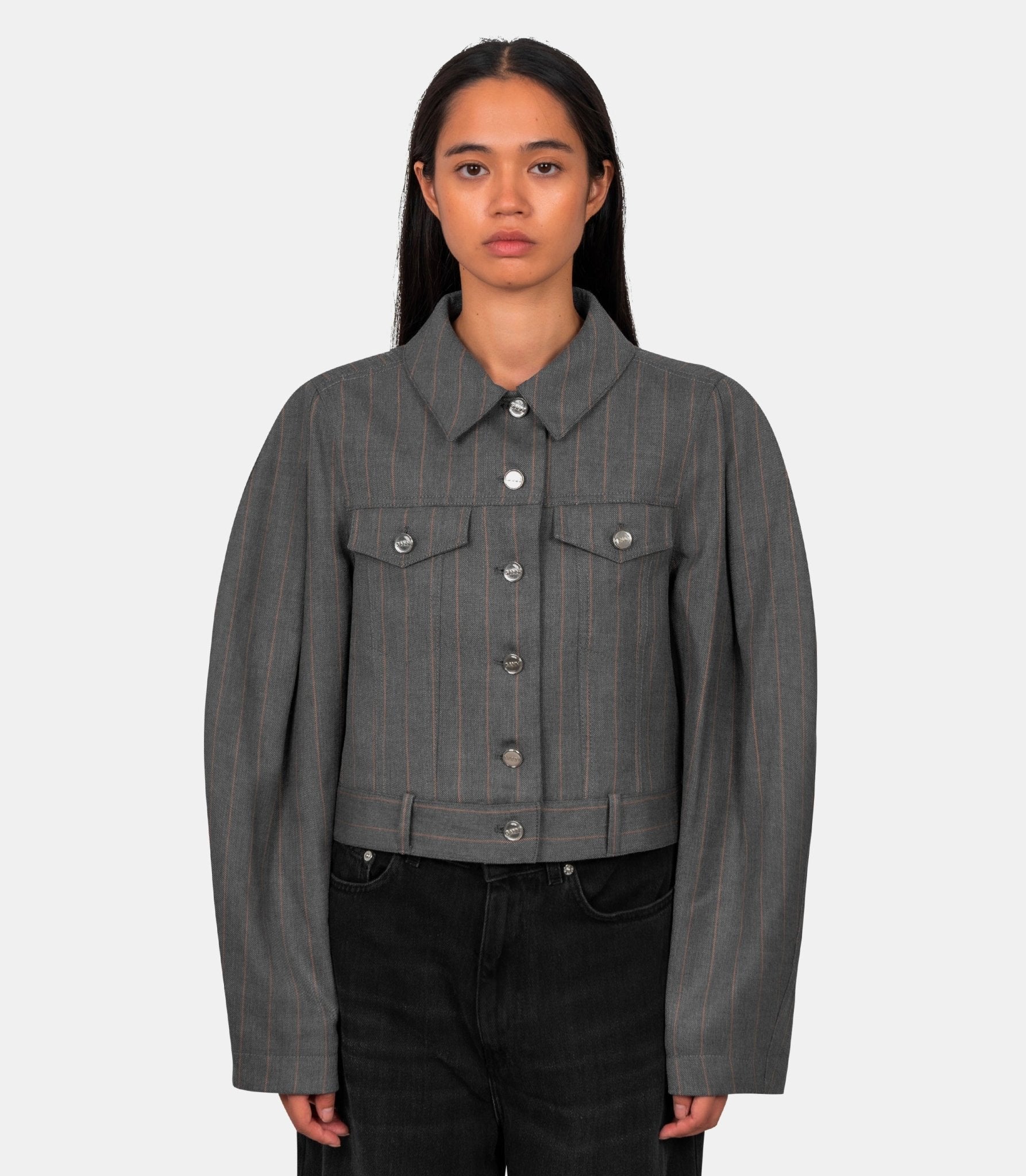 Veste à rayures - W0760 - 205 - 34 - Ganni