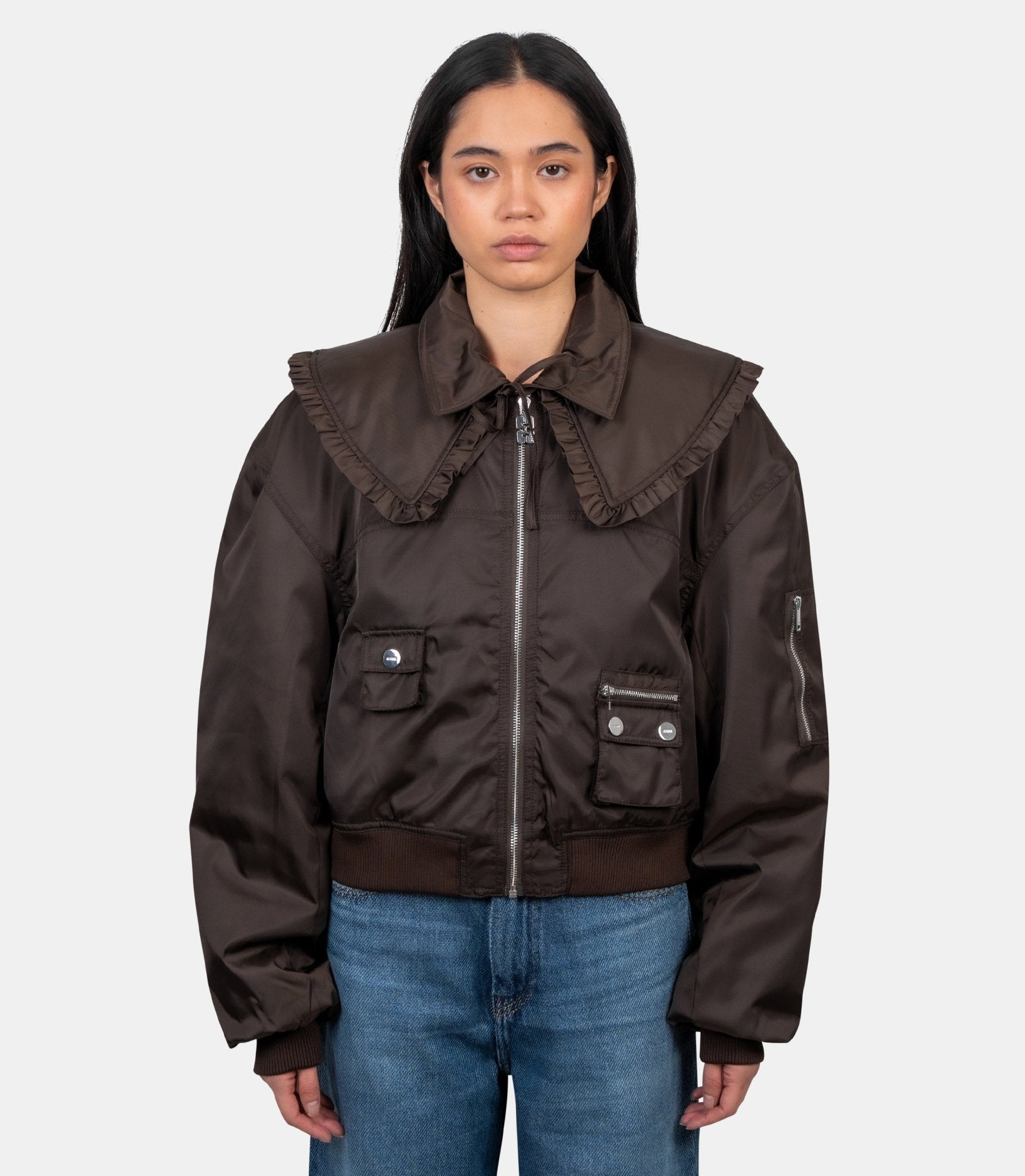 Veste bomber duchesse nylon - A1010046-ZWX-36 - Ganni