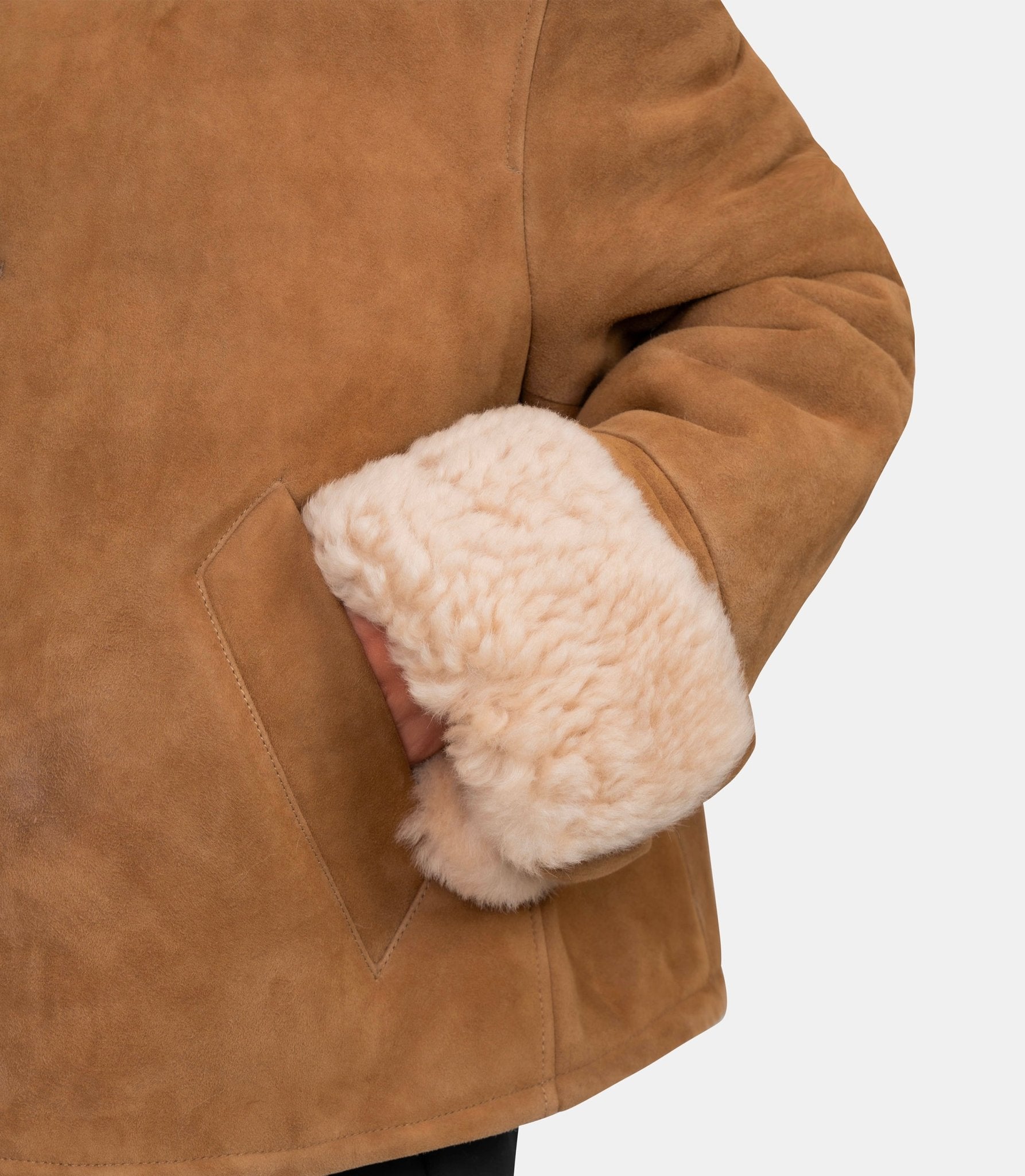 Veste boutonnée en shearling - UJK837.LH0057.280-XS - Ami paris