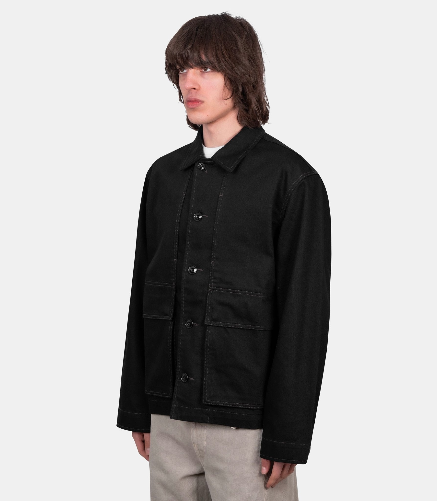 Veste boxy - OW1223-LD1055-BK999-S - Lemaire