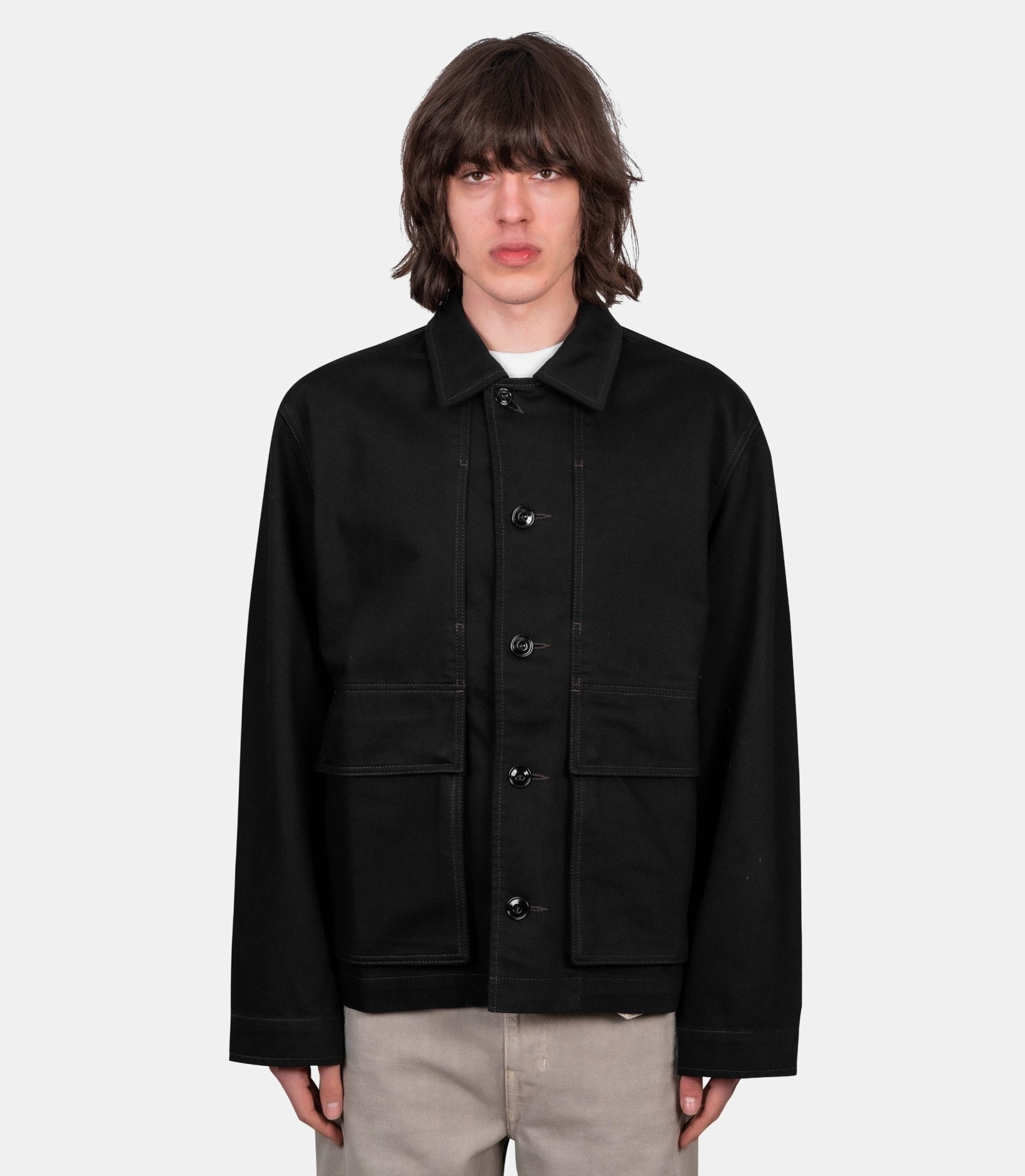 Veste boxy - OW1223-LD1055-BK999-S - Lemaire